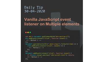 JavaScript - Add Event Listener to Multiple Elements in Vanilla JS
